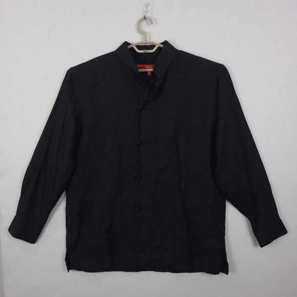 Shanghai Tang Other - Shanghai Tang Jacket Jacket Mandarin Collar Frog Cotton Size 2XL Minimalist